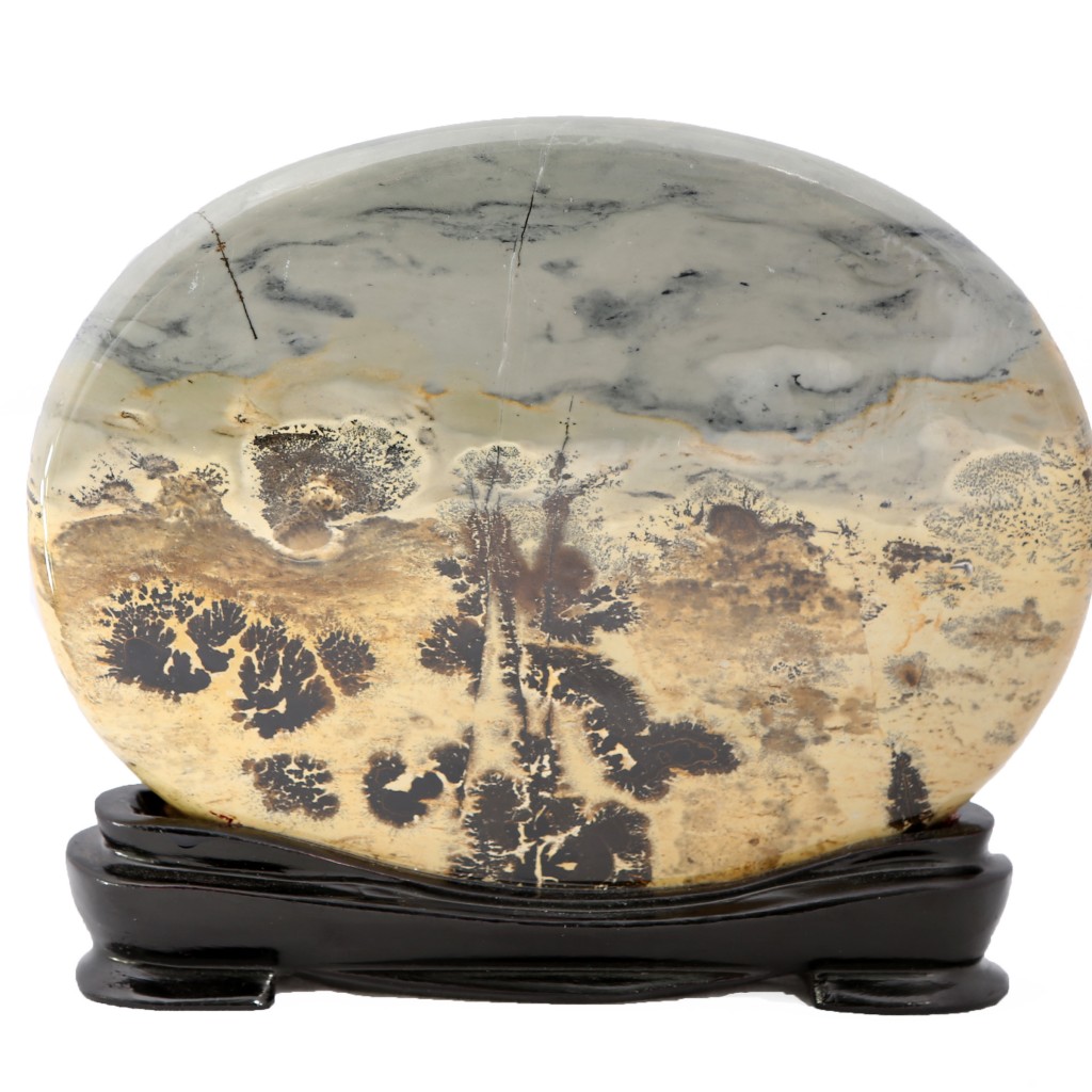 FLOWER STONE aka CHINESE PAINTING STONE .5" X 4.5" X 5.5" Celestial