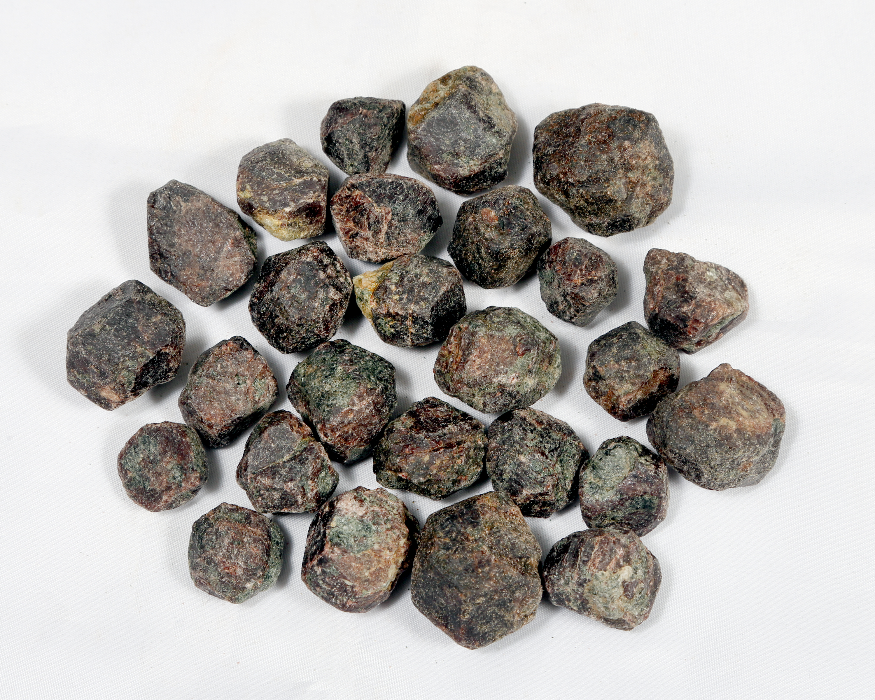 2 Unpolished Mineral Specimens Garnet Silicate Mineral